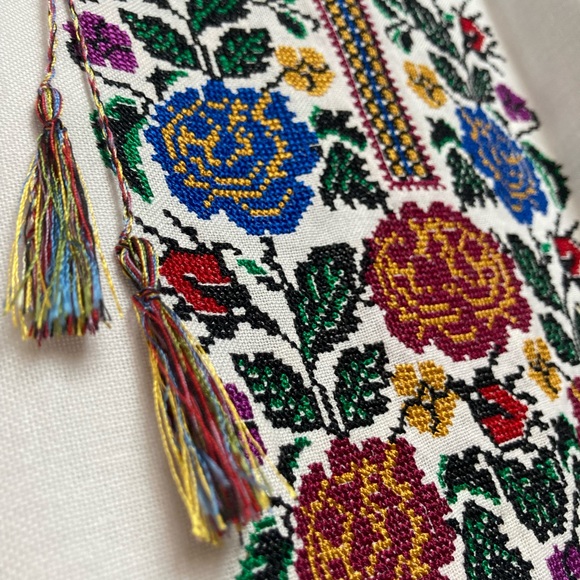 Ukrainian Vyshyvanka - Handmade Shortsleeve Traditional Top, Peasant Blouse - Picture 2 of 2